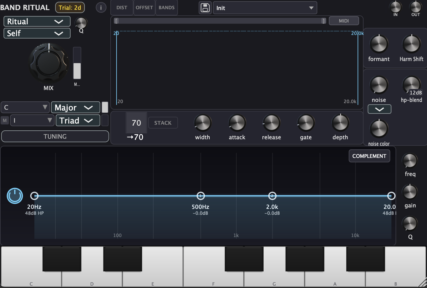 Band Ritual VST3 interface
